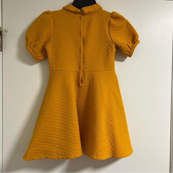Janie and Jack The West Side Quilted Dress Sunflower Yellow 8 - Picture 5 of 10